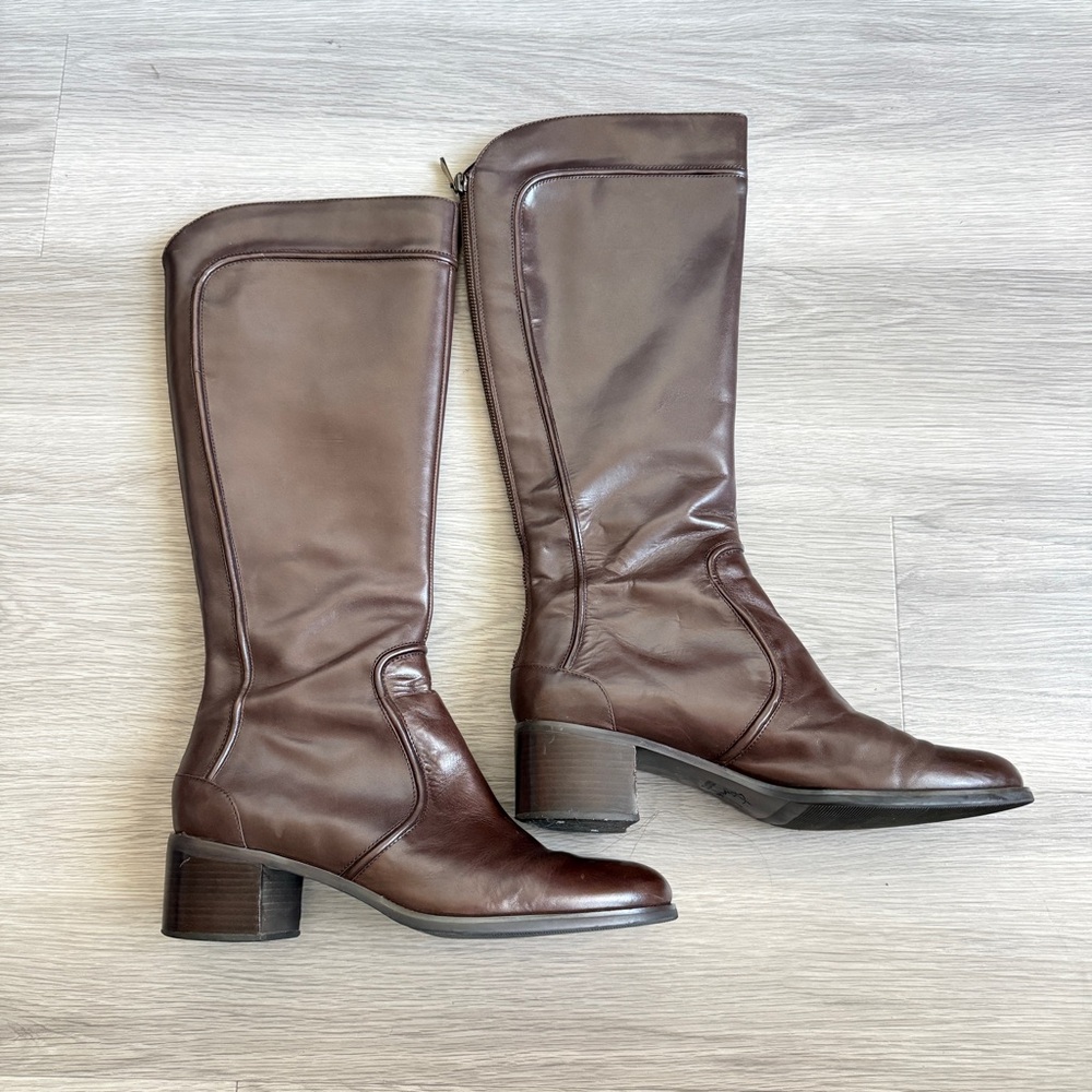 Franco Sarto The Artist’s Collection Knee-High Leather Boots | Size 12M